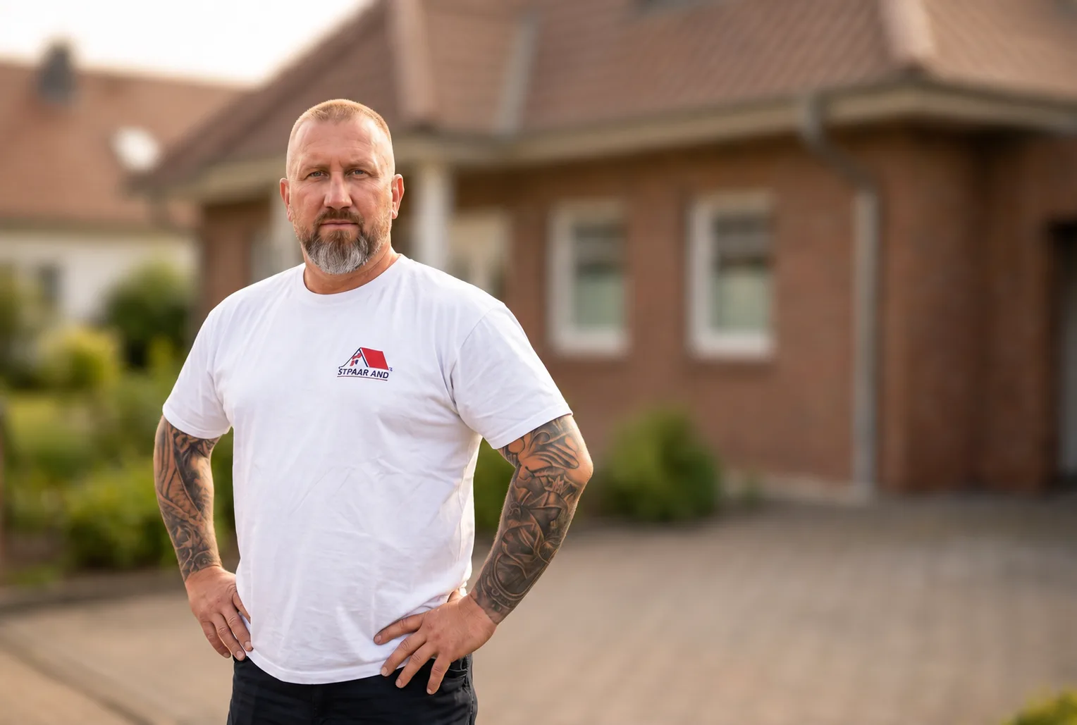 Das Team von Lipiak Bau vor der Firmenhalle